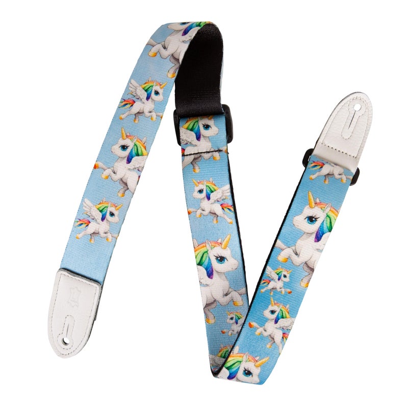 Levy's Leathers 1.5" Kids Guitar Strap Series with Tri-Glide Adjustment; Unicorn (MPJR-005) - Image 1